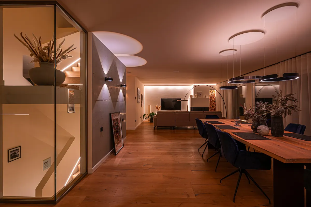 Lichtprojekt DaVinci Haus